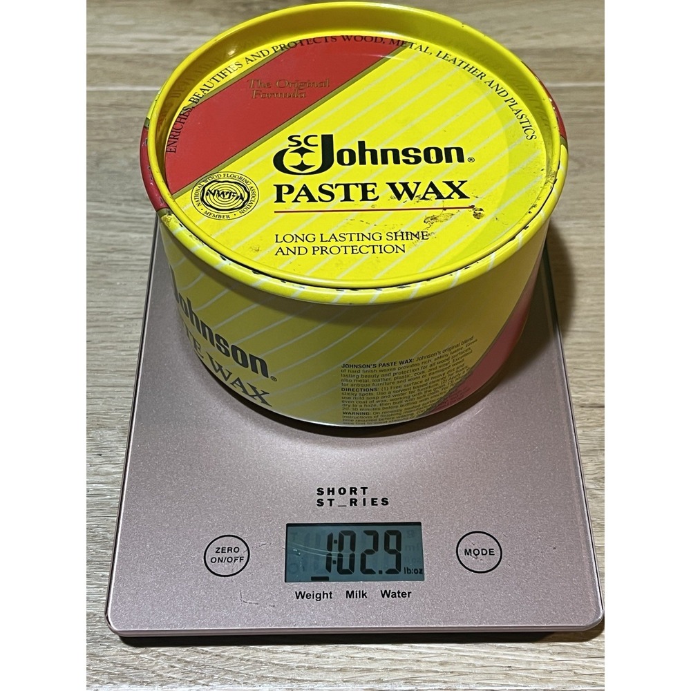 SC Johnson Wood Paste Wax Original Formula 16oz  1998 OPEN 98% Full